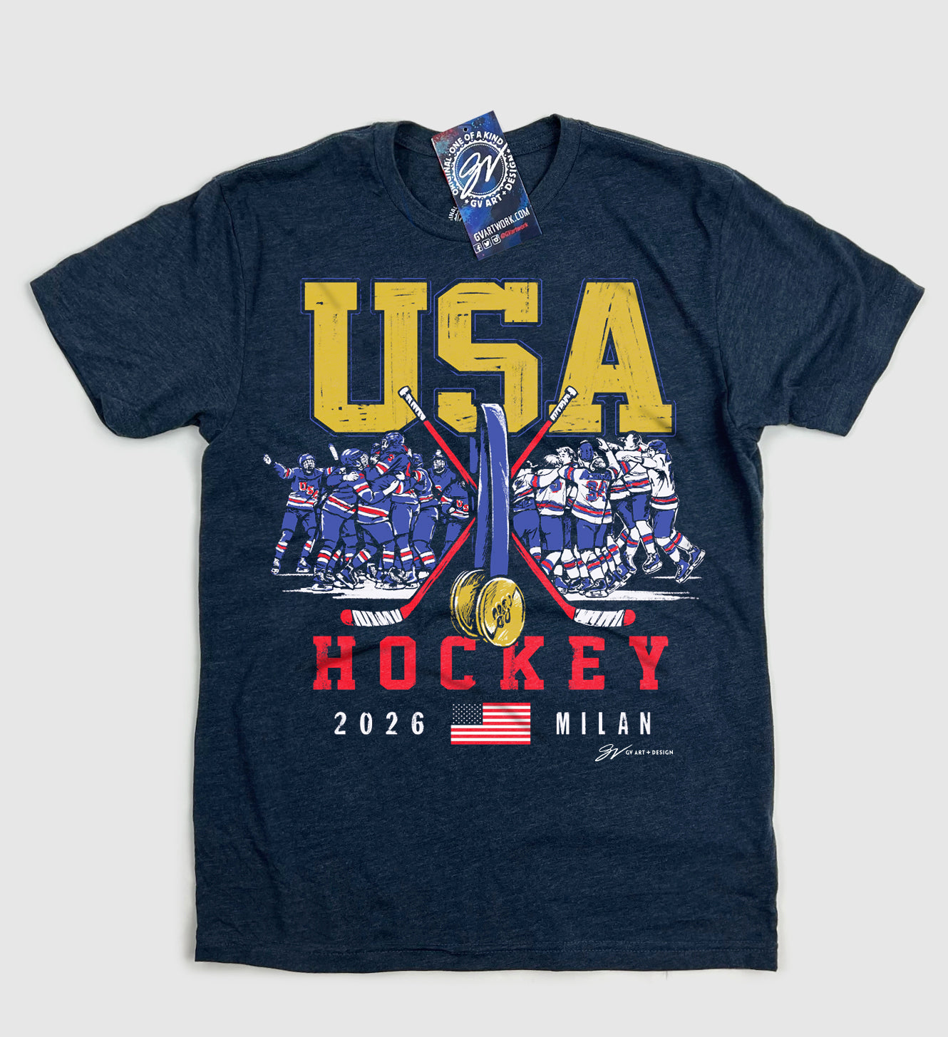 Kids USA Hockey 2026 Olympic Gold Medals T