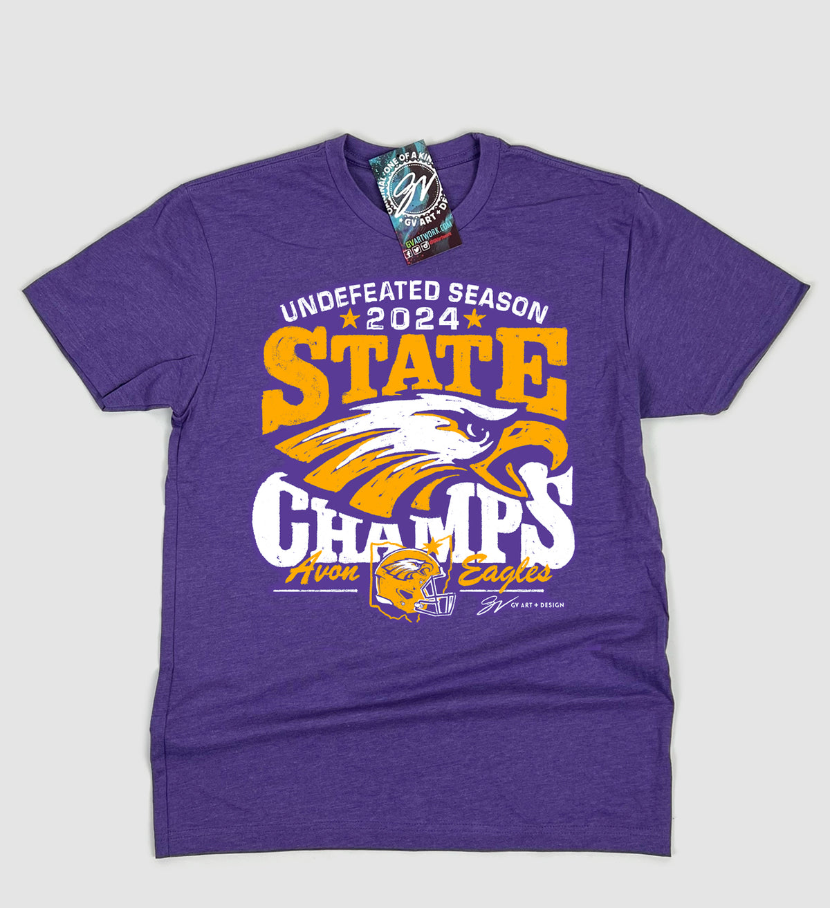 Avon Football State Champs Purple TShirt