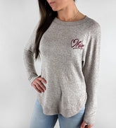 Womens Script Ohio Heart Cuddle Sweater