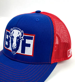 BUF Football Navy/Red Mesh Snap Back