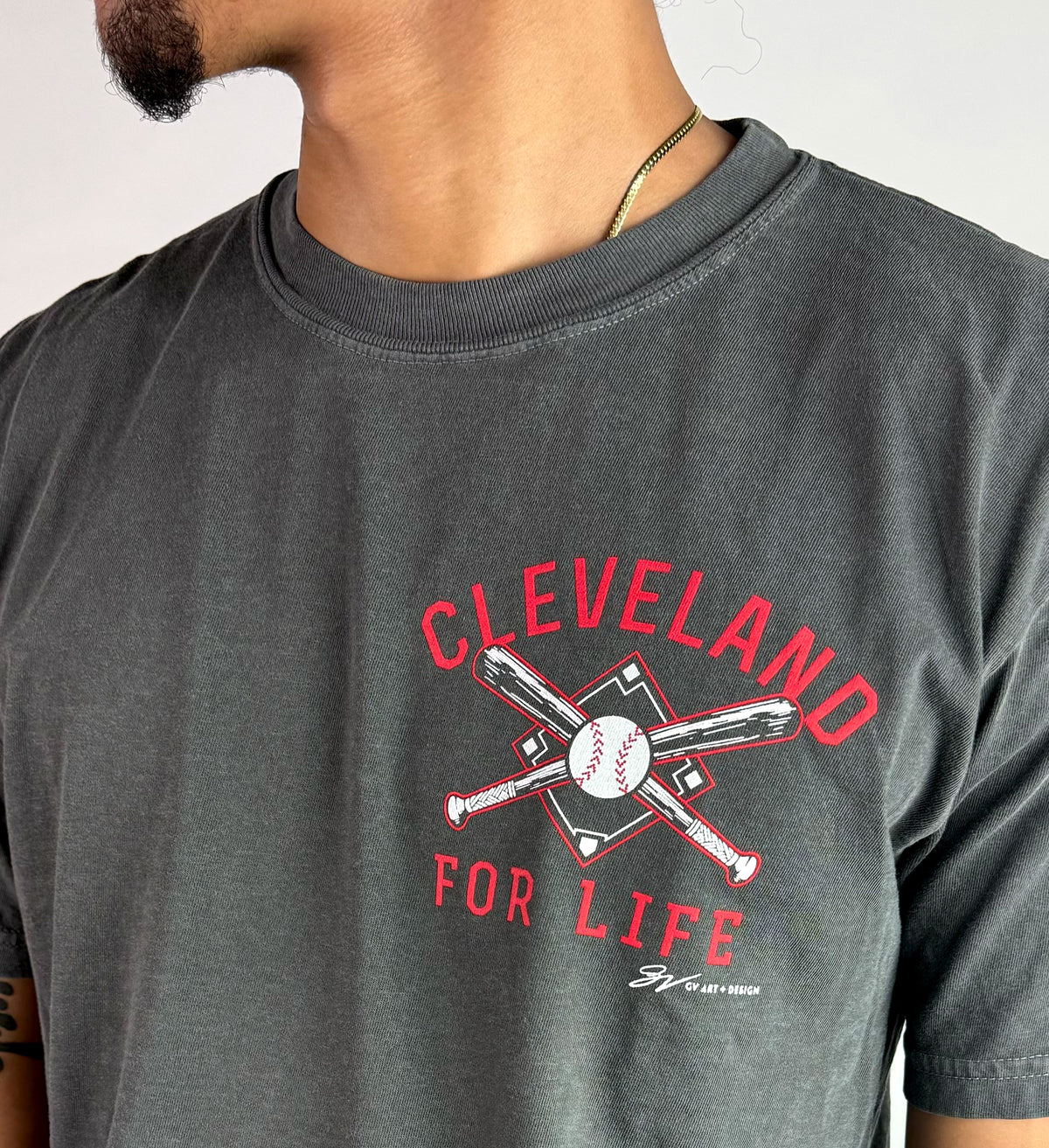 Cleveland Baseball For Life Big Back Tshirt