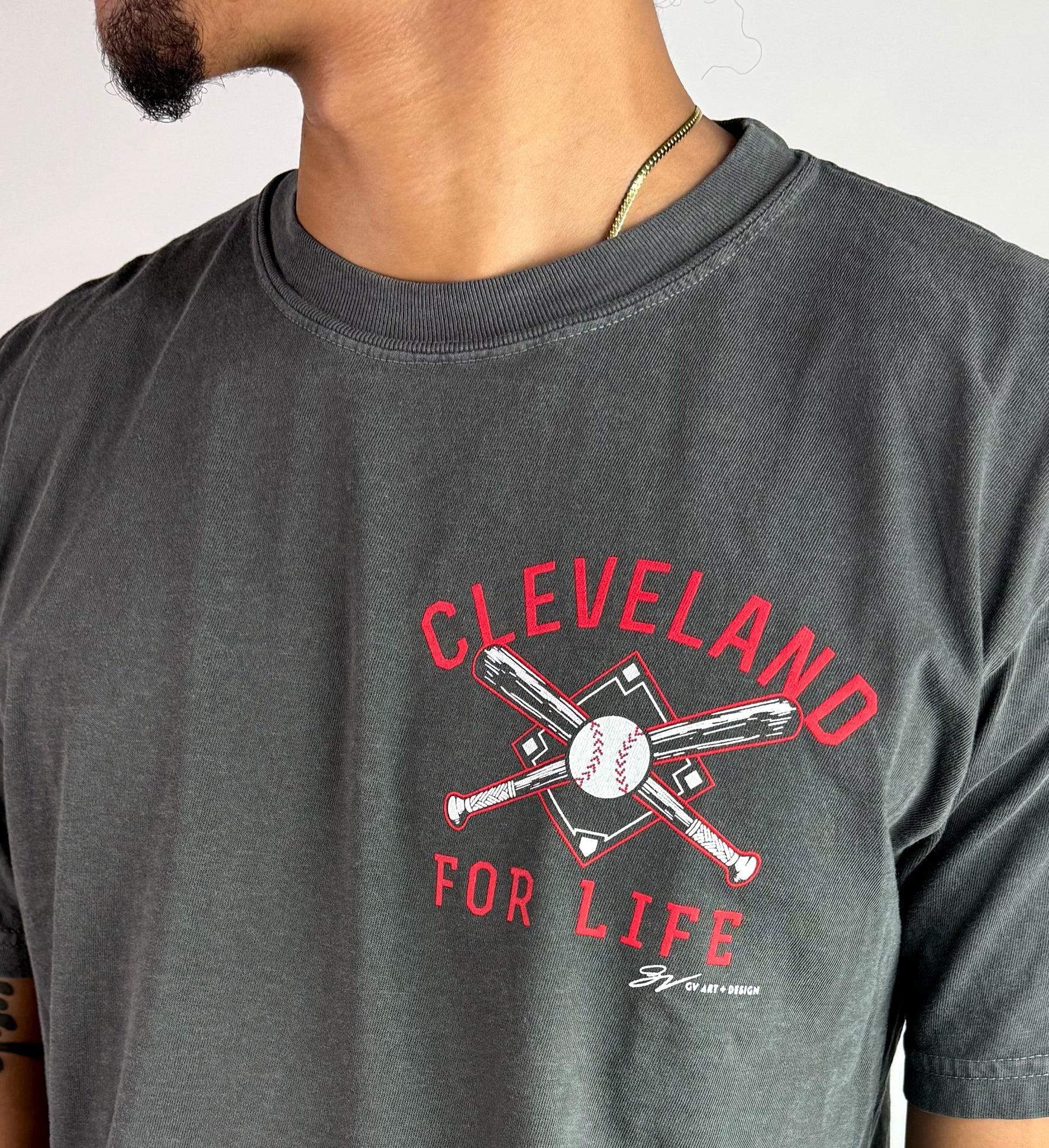 Cleveland Baseball For Life Big Back Tshirt