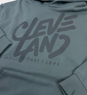 Cleveland Marker Blue Hooded Sweatshirt