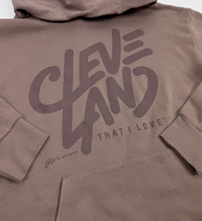 Cleveland Marker Brown Hooded Sweatshirt