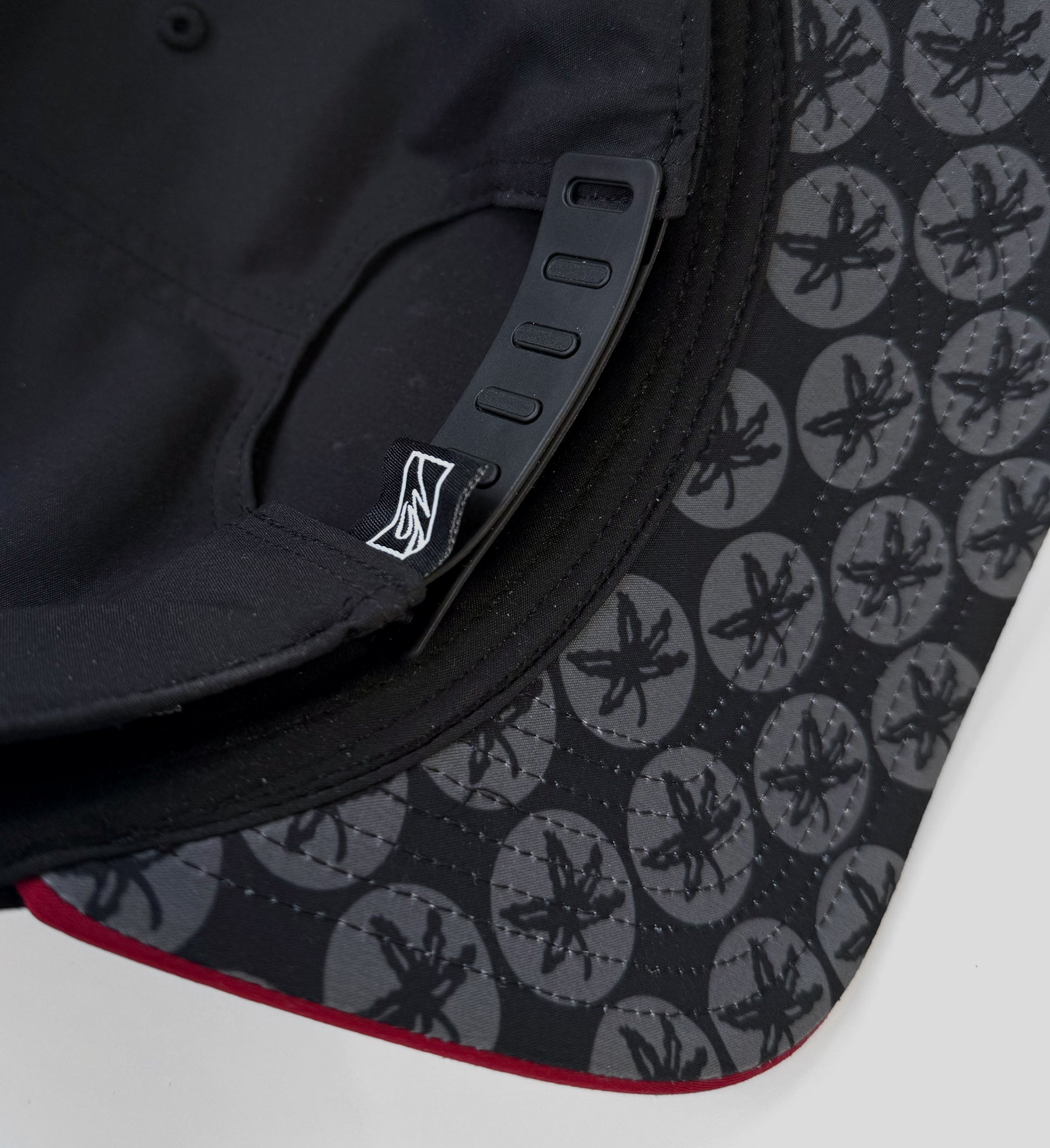 Brutus Buckeyes Script Black/Red Snapback