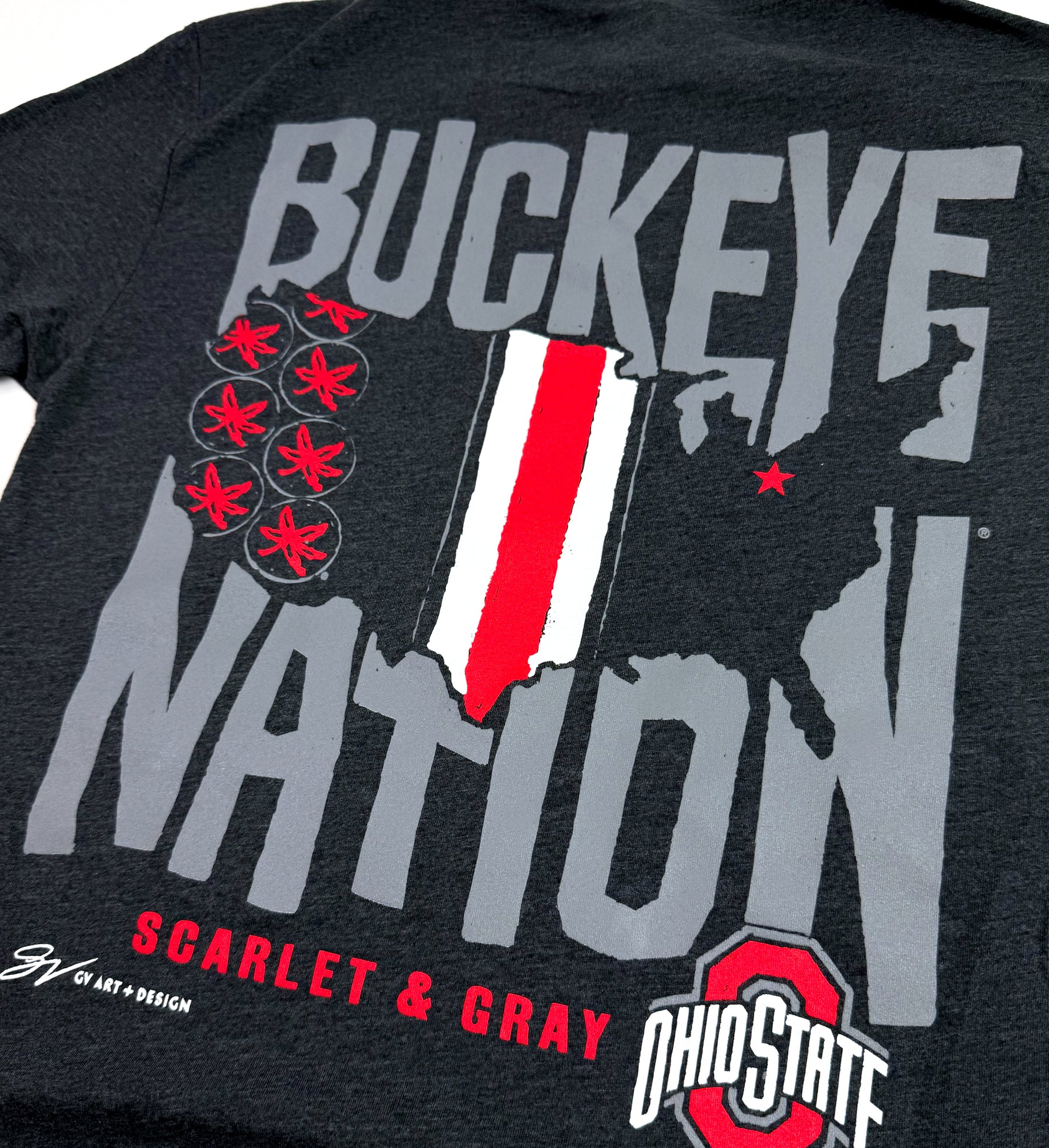 Charcoal Buckeye Nation T Shirt