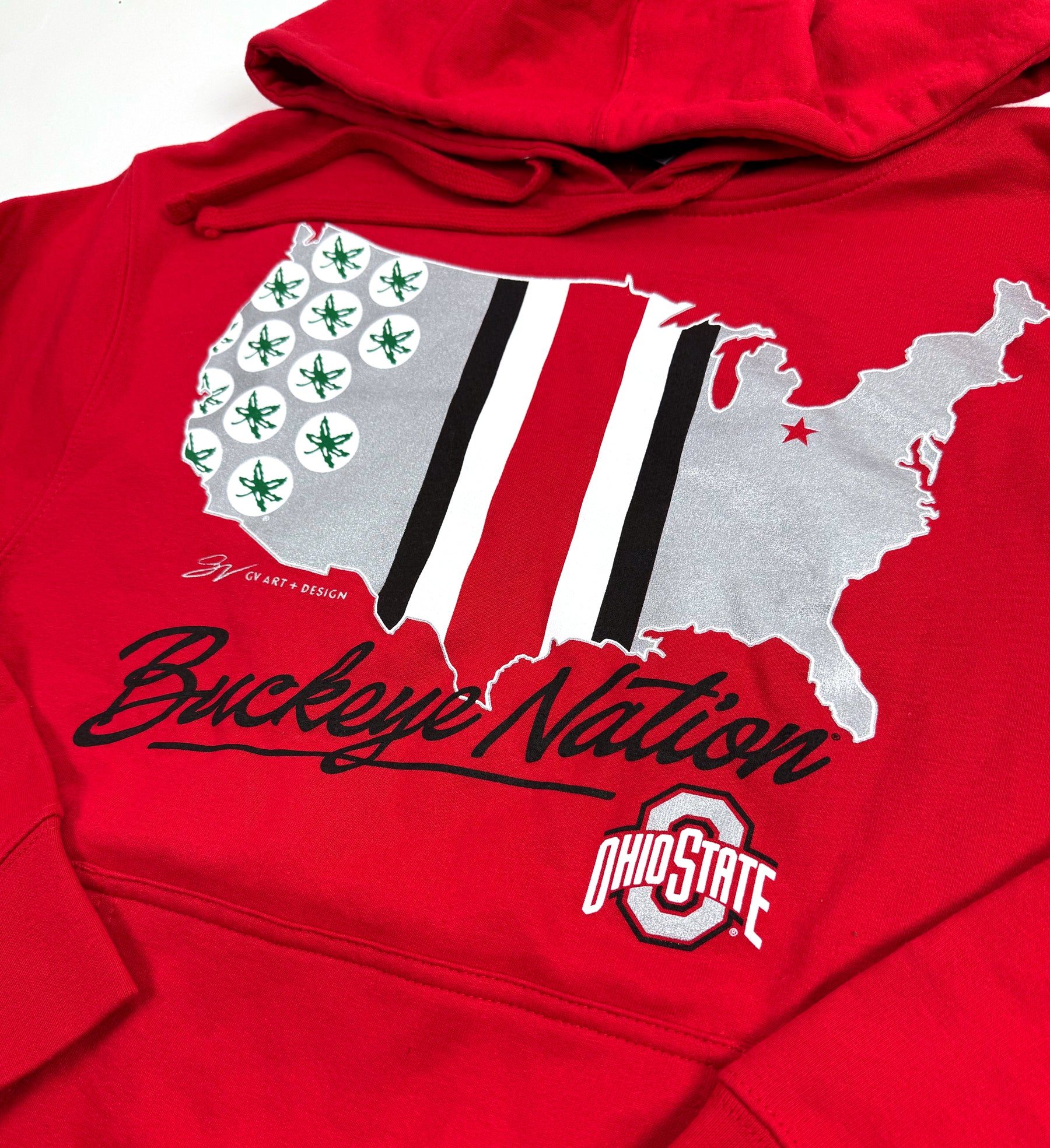 Red Ohio State Buckeye Nation Sweatshirt