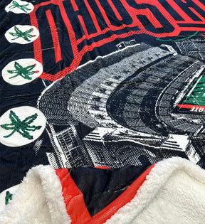 Ohio State Stadium Collage Blanket