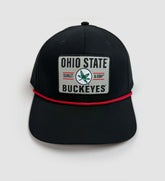 Scarlet & Grey Patch Black Rope Hat