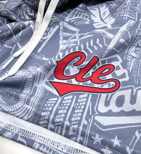 Cleveland Baseball Pattern Unisex mesh shorts