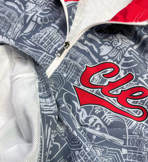 Cleveland Baseball Pattern Windbreaker