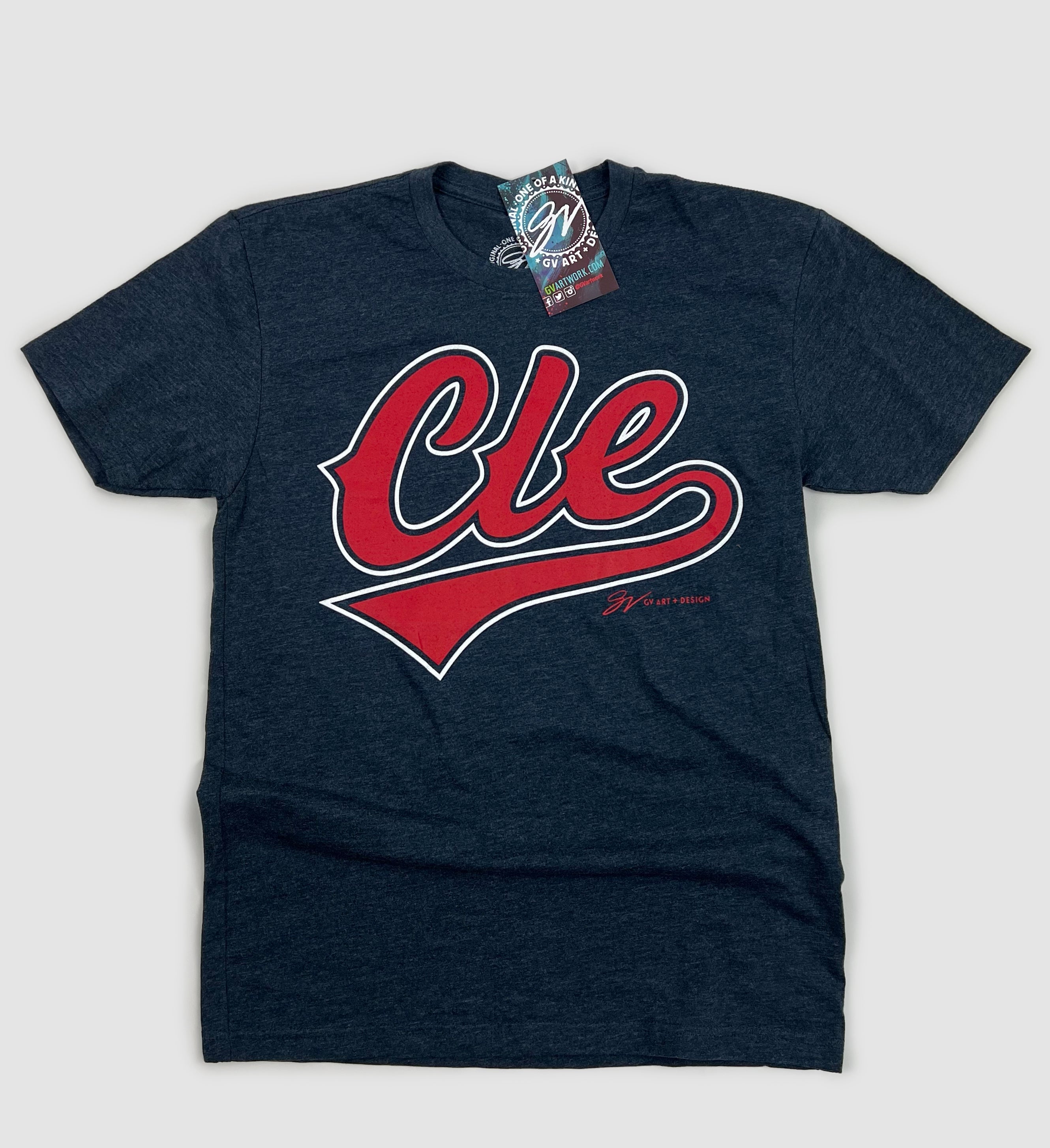 CLE Script Baseball T shirt