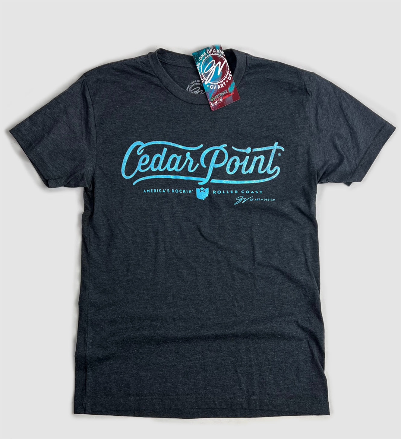 Cedar Point Script Icons T shirt