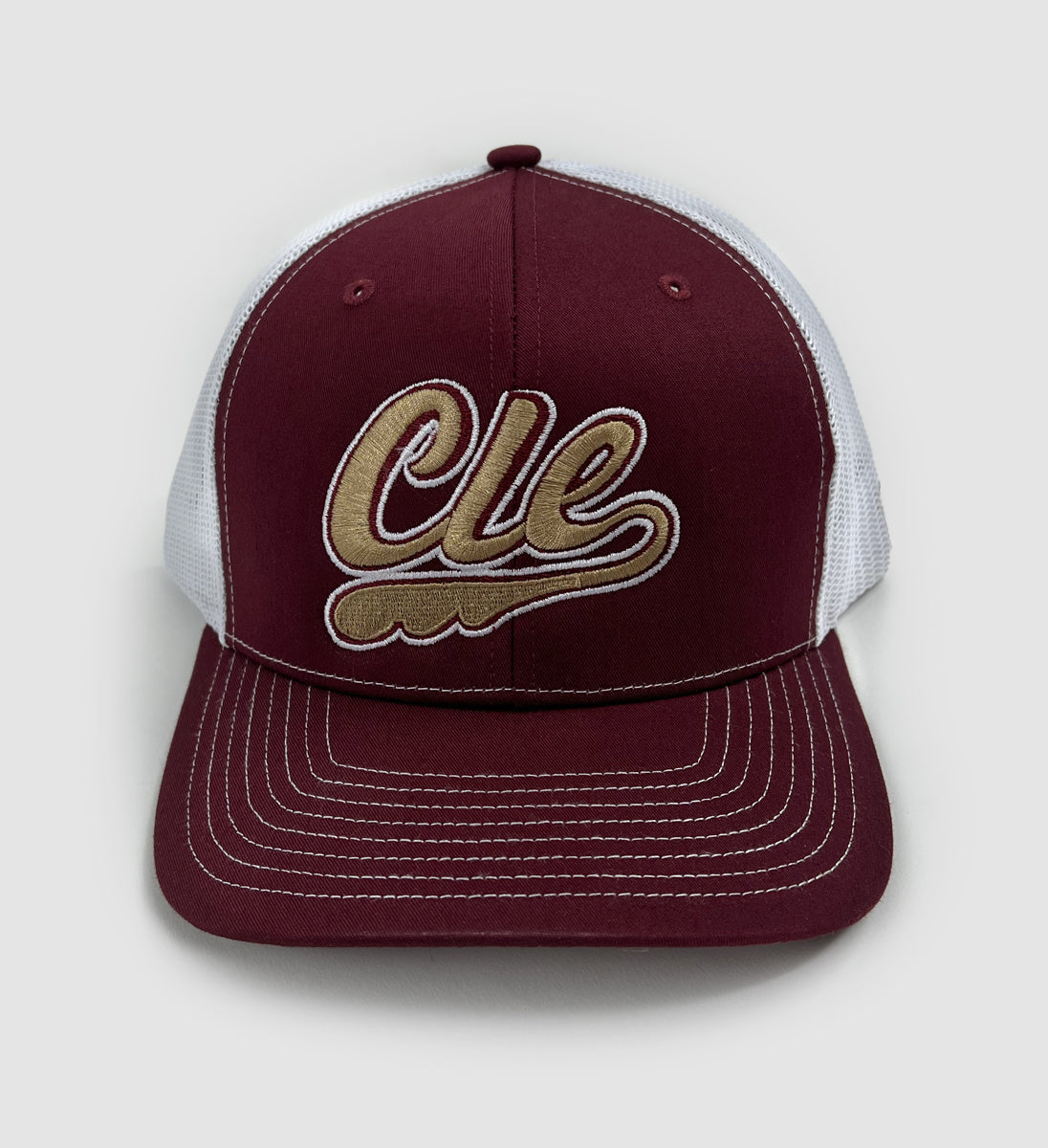 CLE Basketball Maroon Mesh Snap Back