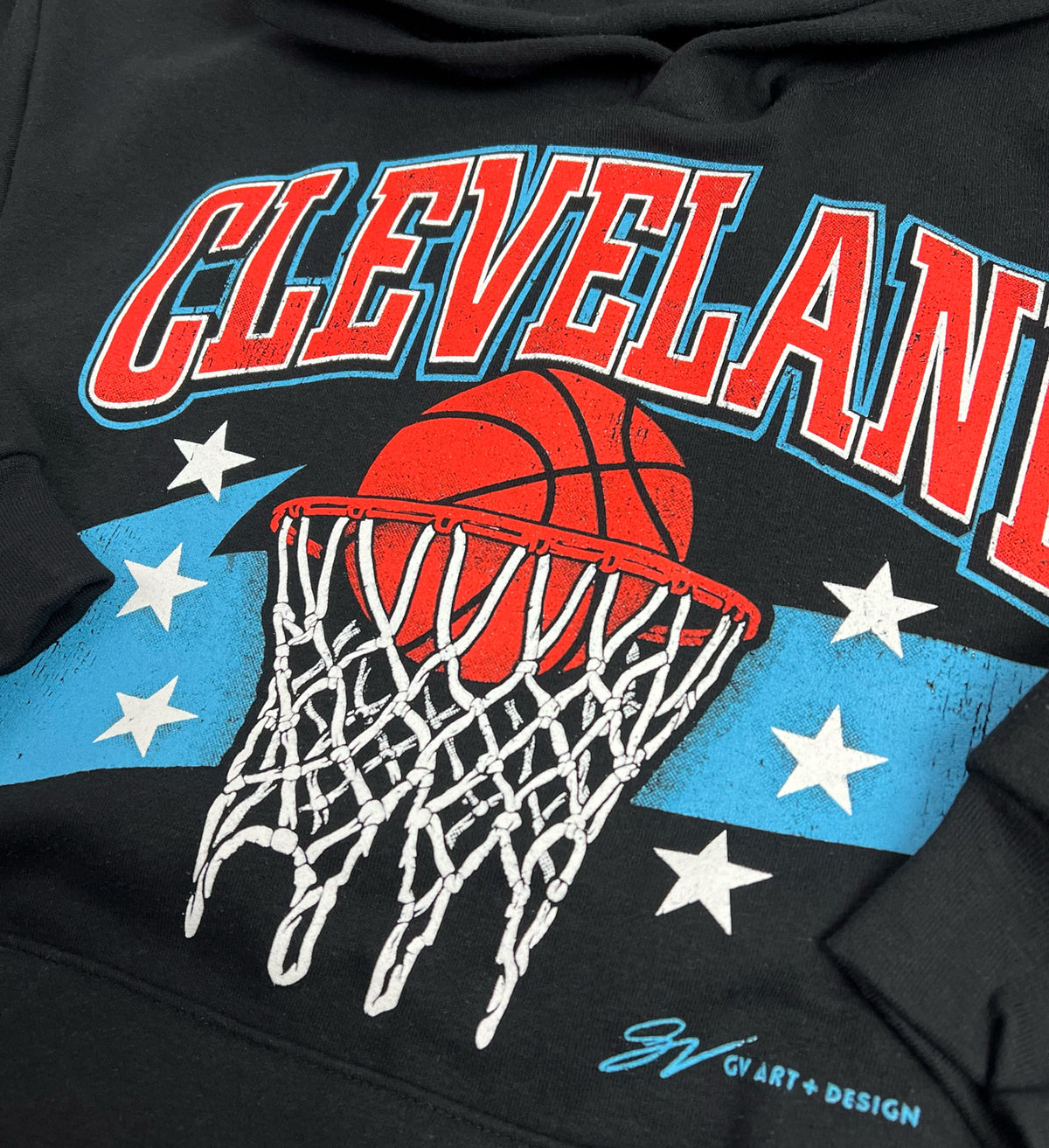 Cleveland Basketball 90s Swoosh Hooded Sweatshirt