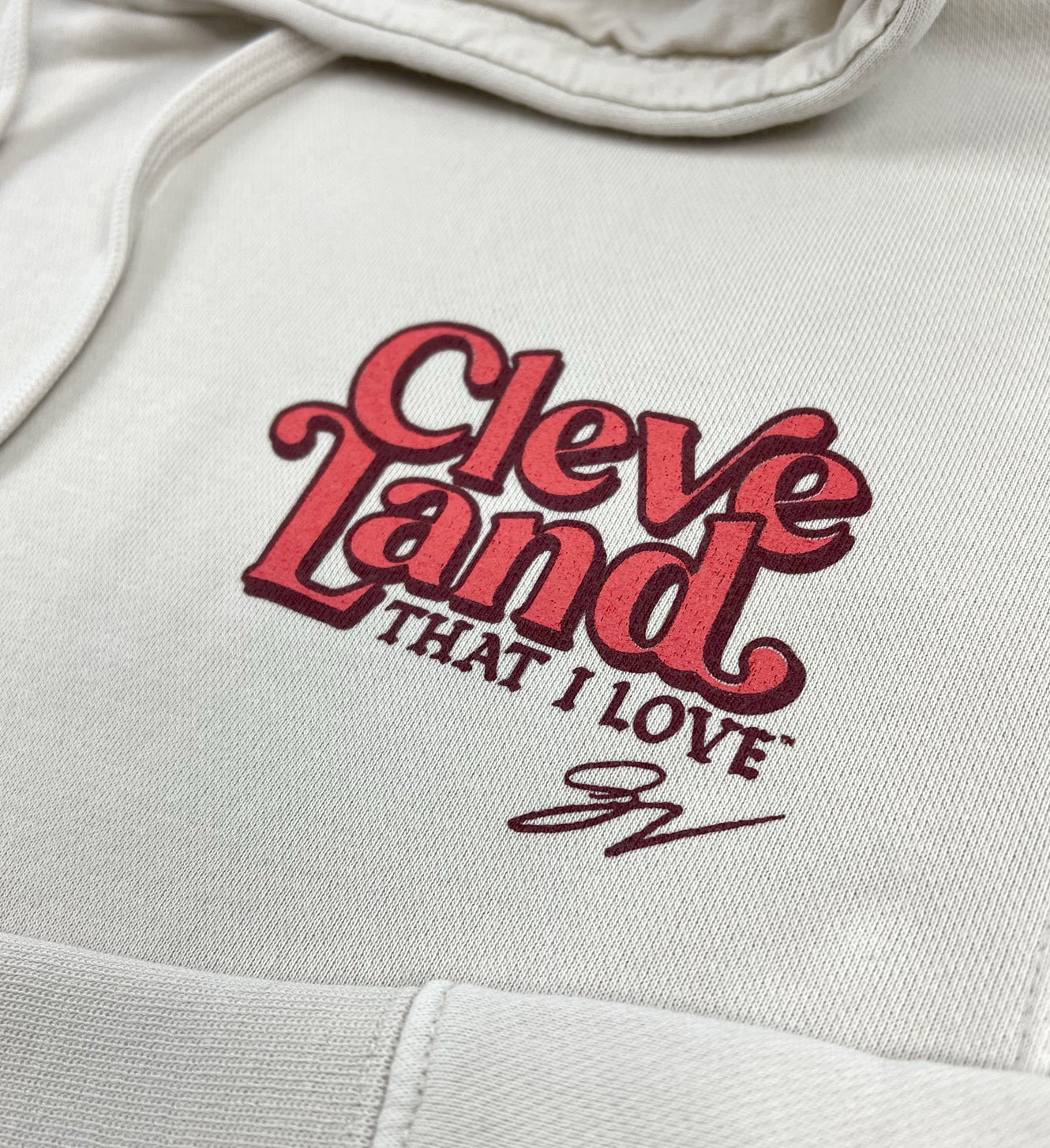 Ivory Cleveland Artwork Hooded Sweatshirt