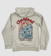 Ivory Cleveland Artwork Hooded Sweatshirt