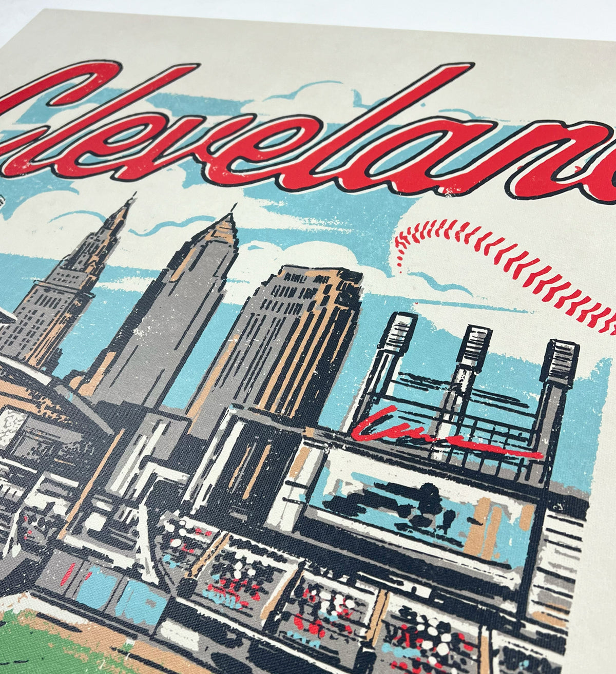 Cleveland Baseball Summer Canvas Artwork