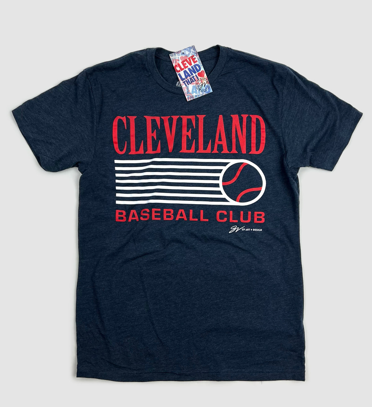 Navy Cleveland Baseball Club T shirt