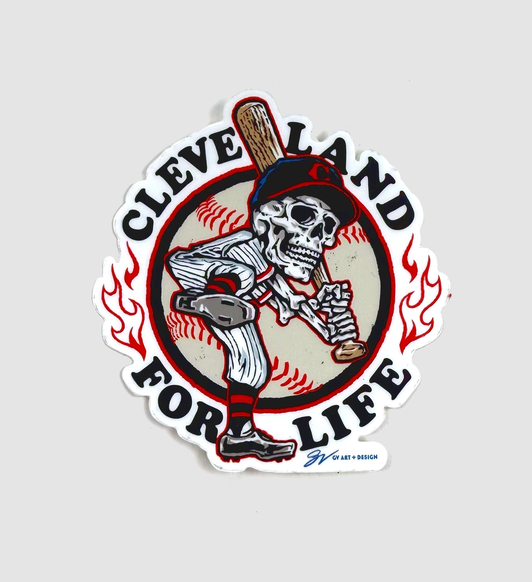 Cleveland Baseball For Life Sticker
