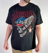 Baseball Skull Flames Tshirt
