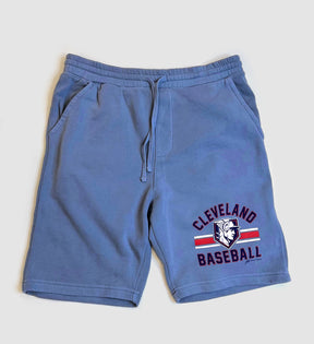 Cleveland Baseball Stripe Sweat Shorts with Pockets
