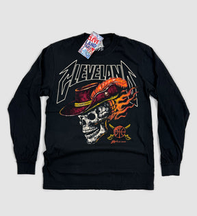 Basketball Skull Flames Long Sleeve