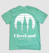Cleveland Skyline Circle T shirt