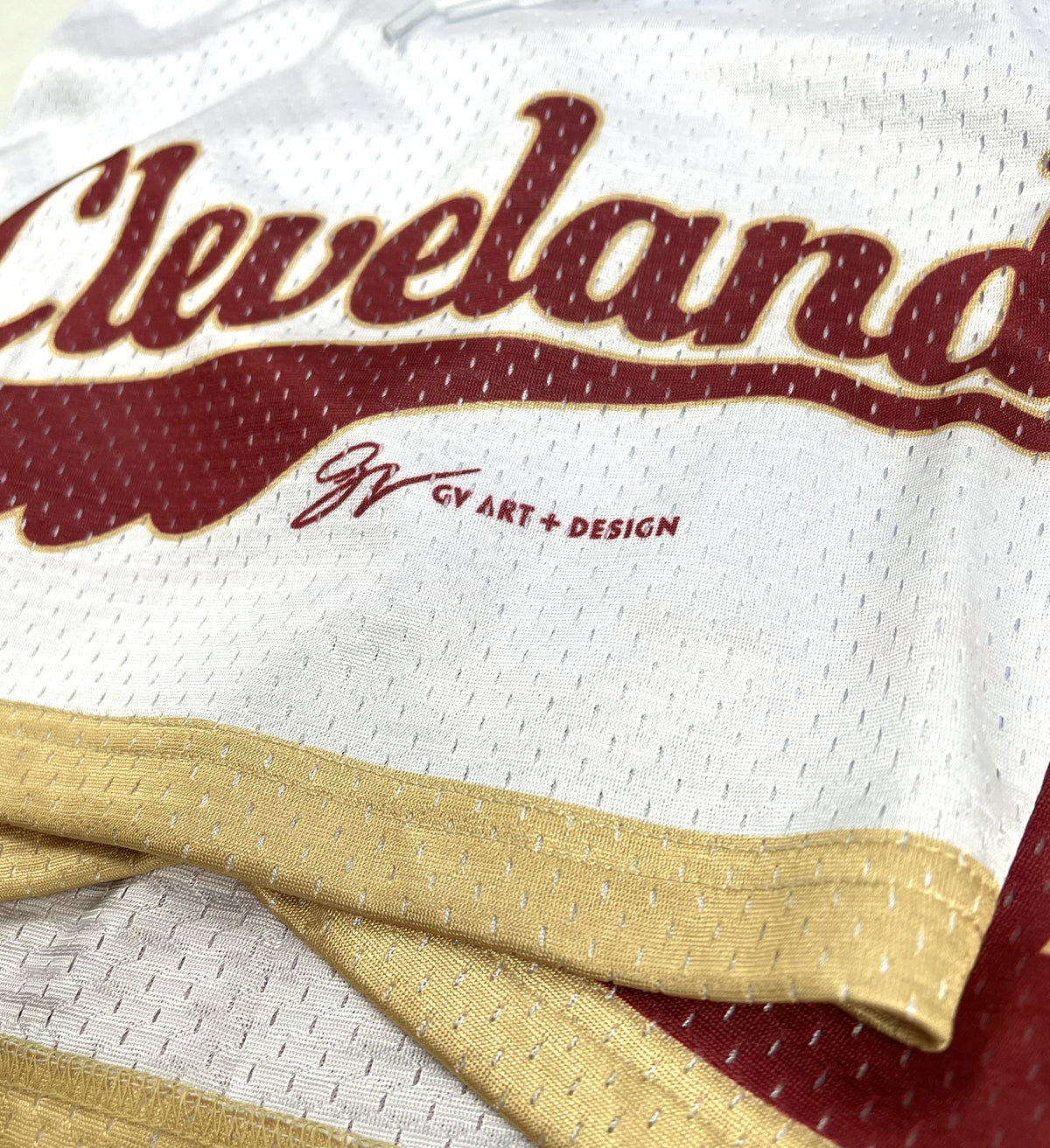 Limited Edition White Cleveland Basketball Shorts