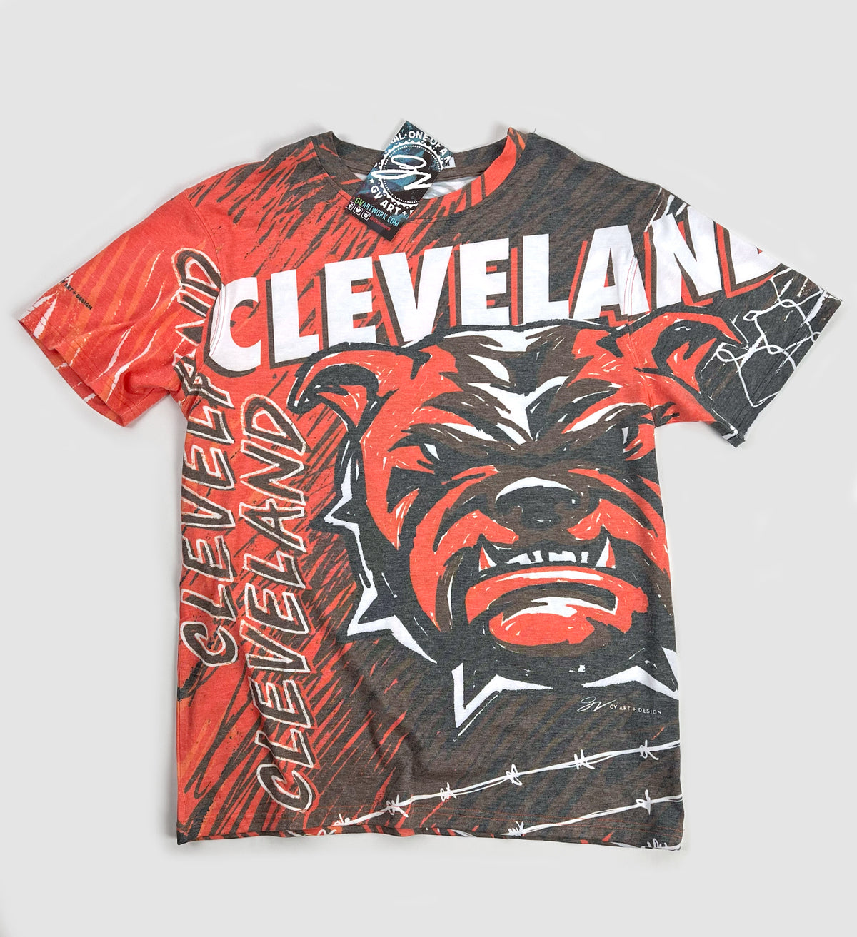 Custom Cleveland DAWG Allover T shirt