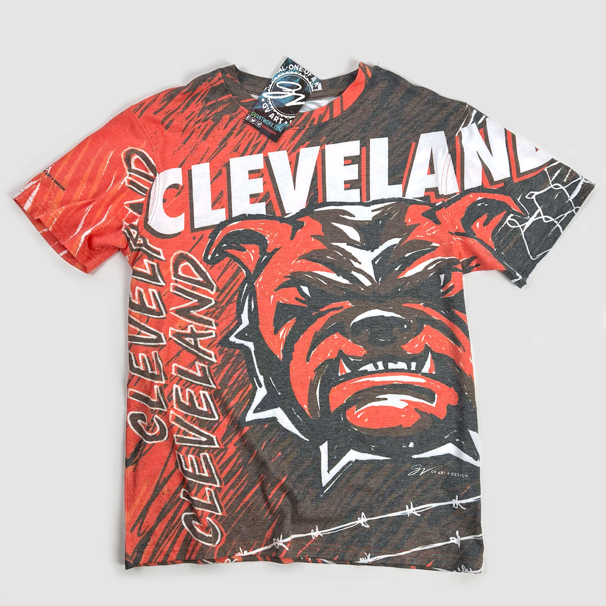 Custom Cleveland DAWG Allover T shirt