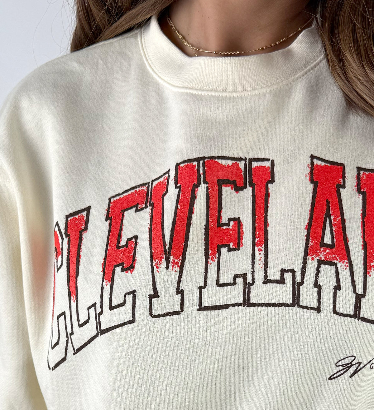 Orange and Brown Fade Crew Sweatshirt