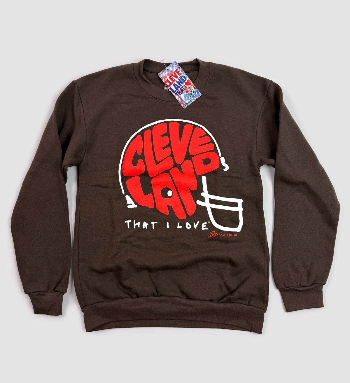 Cleveland Football Font Helmet Crew