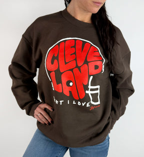 Cleveland Football Font Helmet Crew