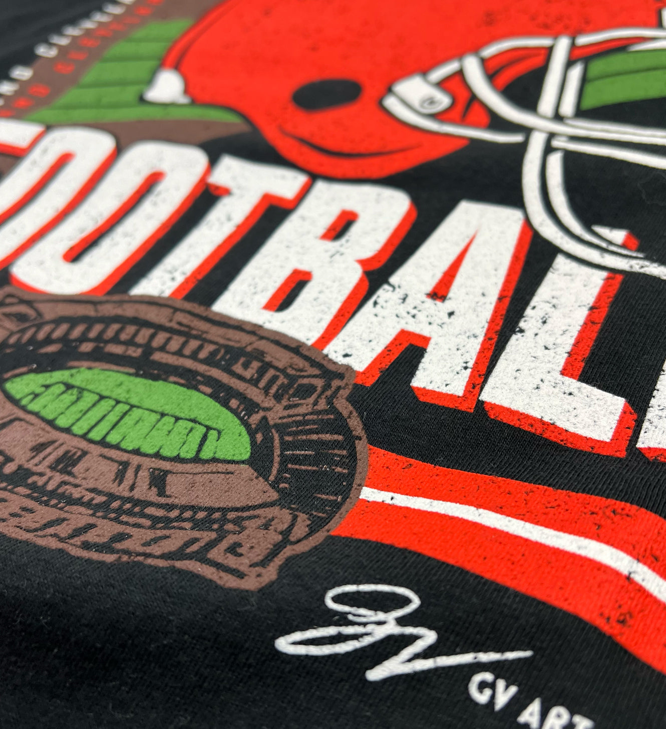 Black Cleveland Football Vintage T Shirt