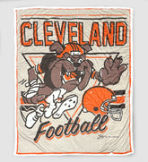 Cleveland Football Cartoon Dawg Blanket
