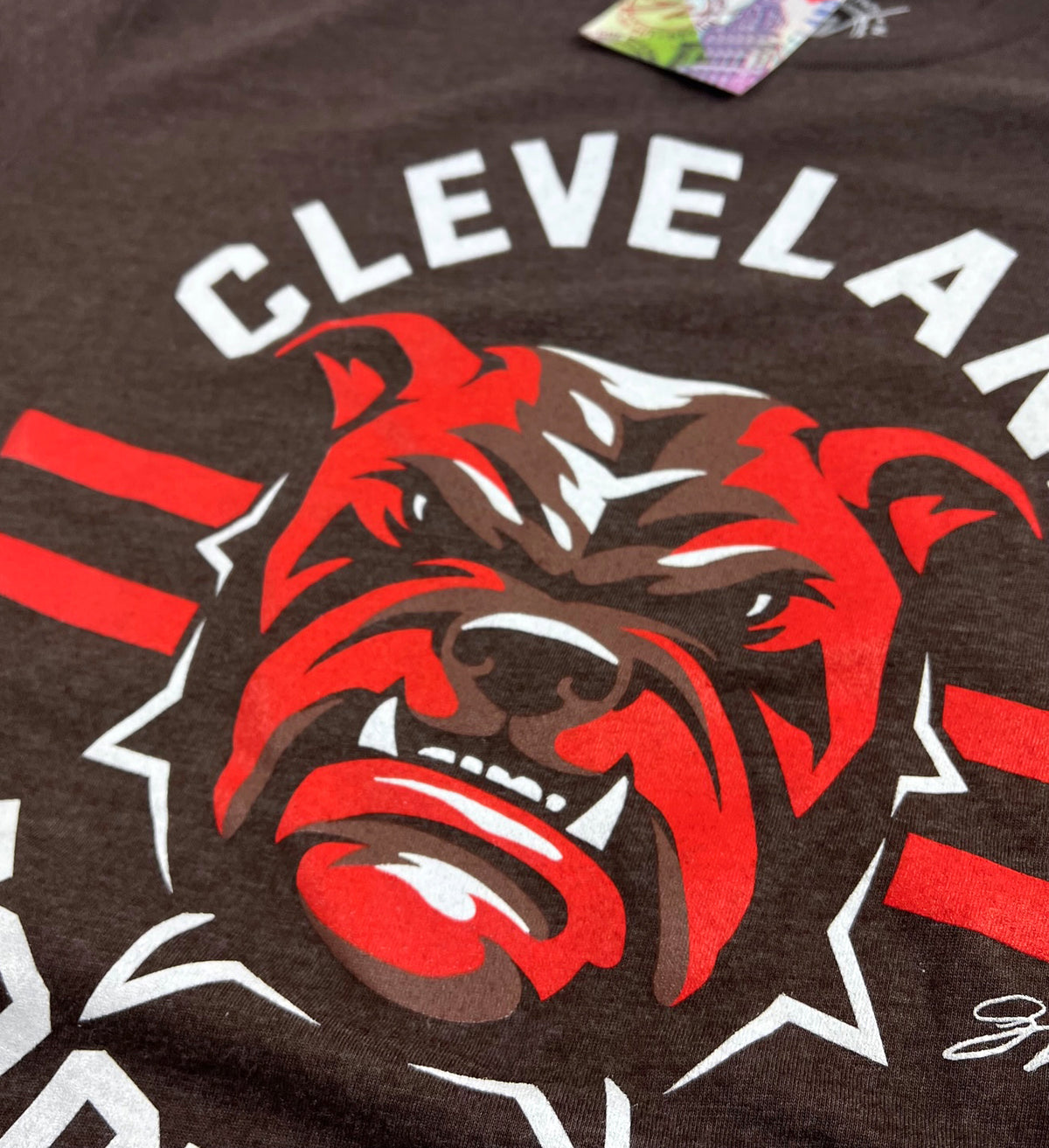 Cleveland Football Circle DAWG T shirt
