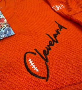 Womens Cleveland Football Ribbed Sweater