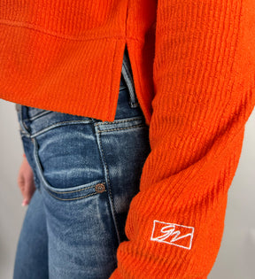 Womens Cleveland Football Ribbed Sweater