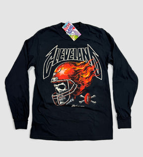 Skull Flames Helmet Long Sleeve 3XLarge