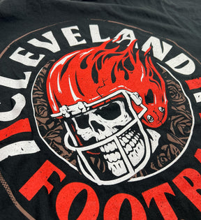Cleveland Football Skull Helmet T shirt