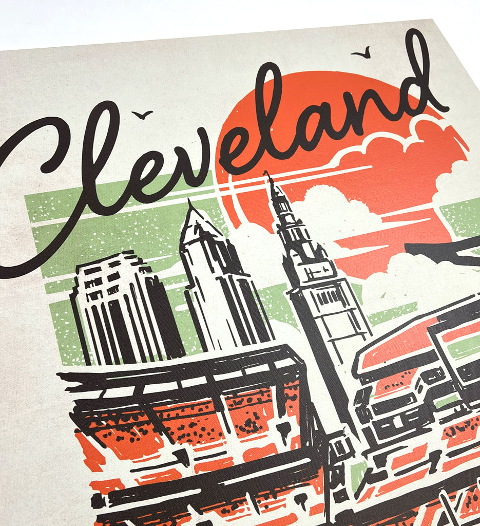 Cleveland Football Summer Canvas Artwork