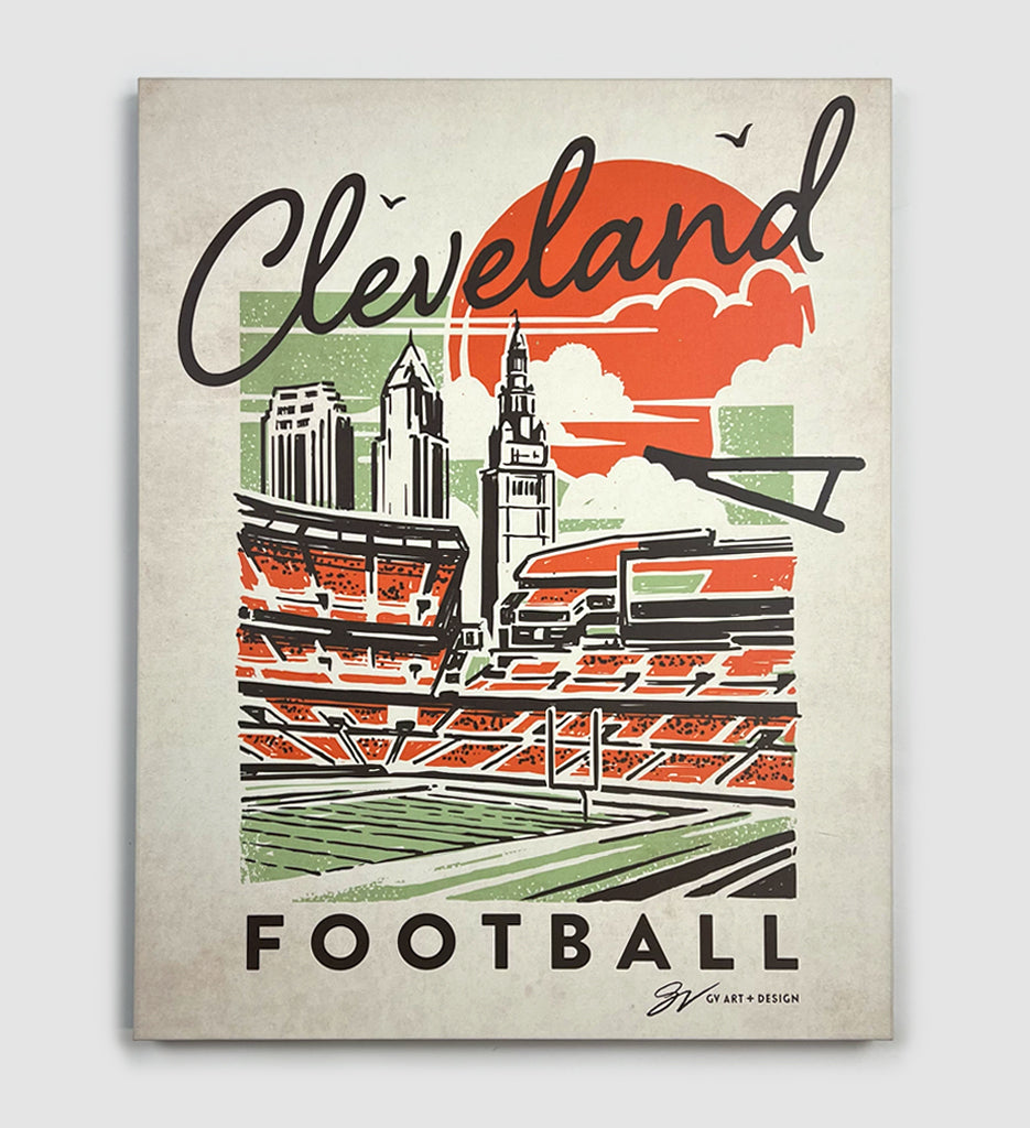 Cleveland Football Summer Canvas Artwork