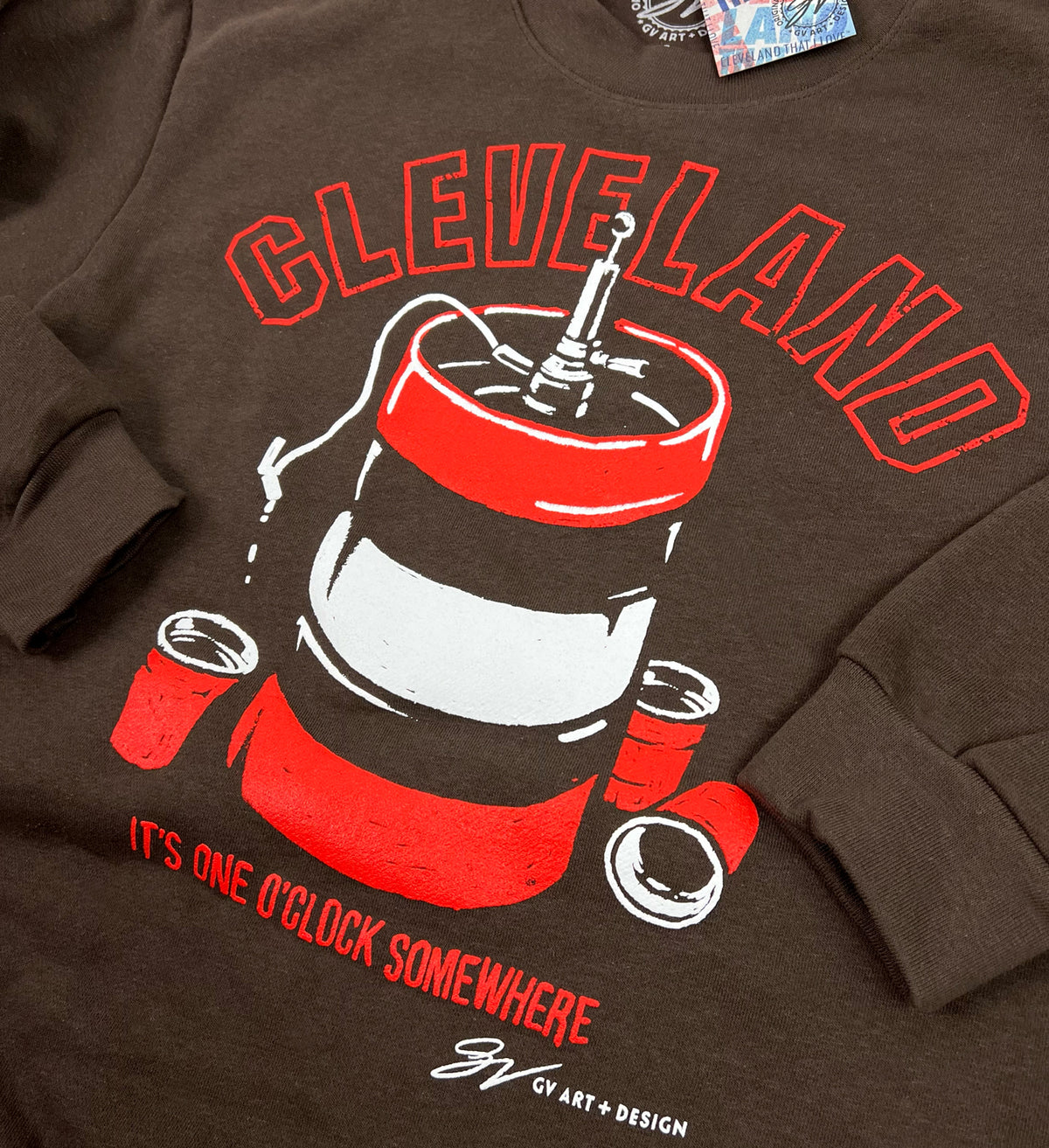 GV Art and Design Cleveland Guardians of The Gridiron T Shirt Medium
