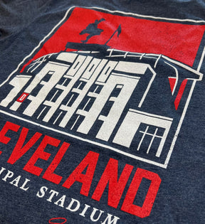 Navy Cleveland Municipal Stadium T shirt