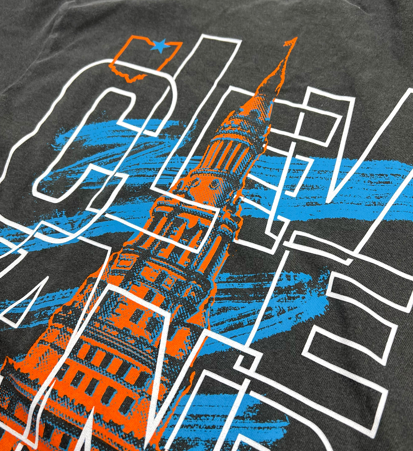 Cleveland Paint The City Charcoal T shirt