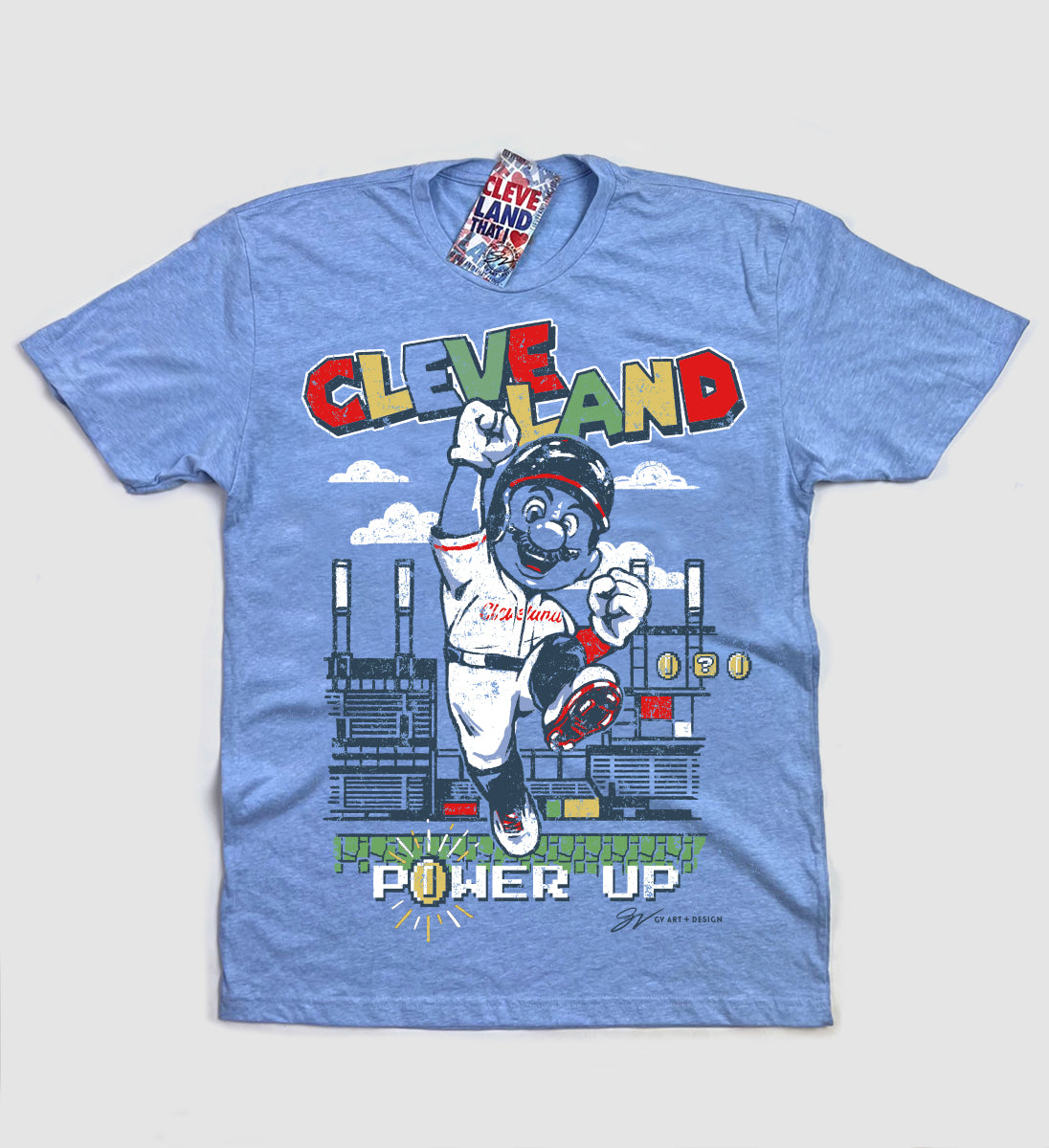 Cleveland Baseball Power-Up Tshirt