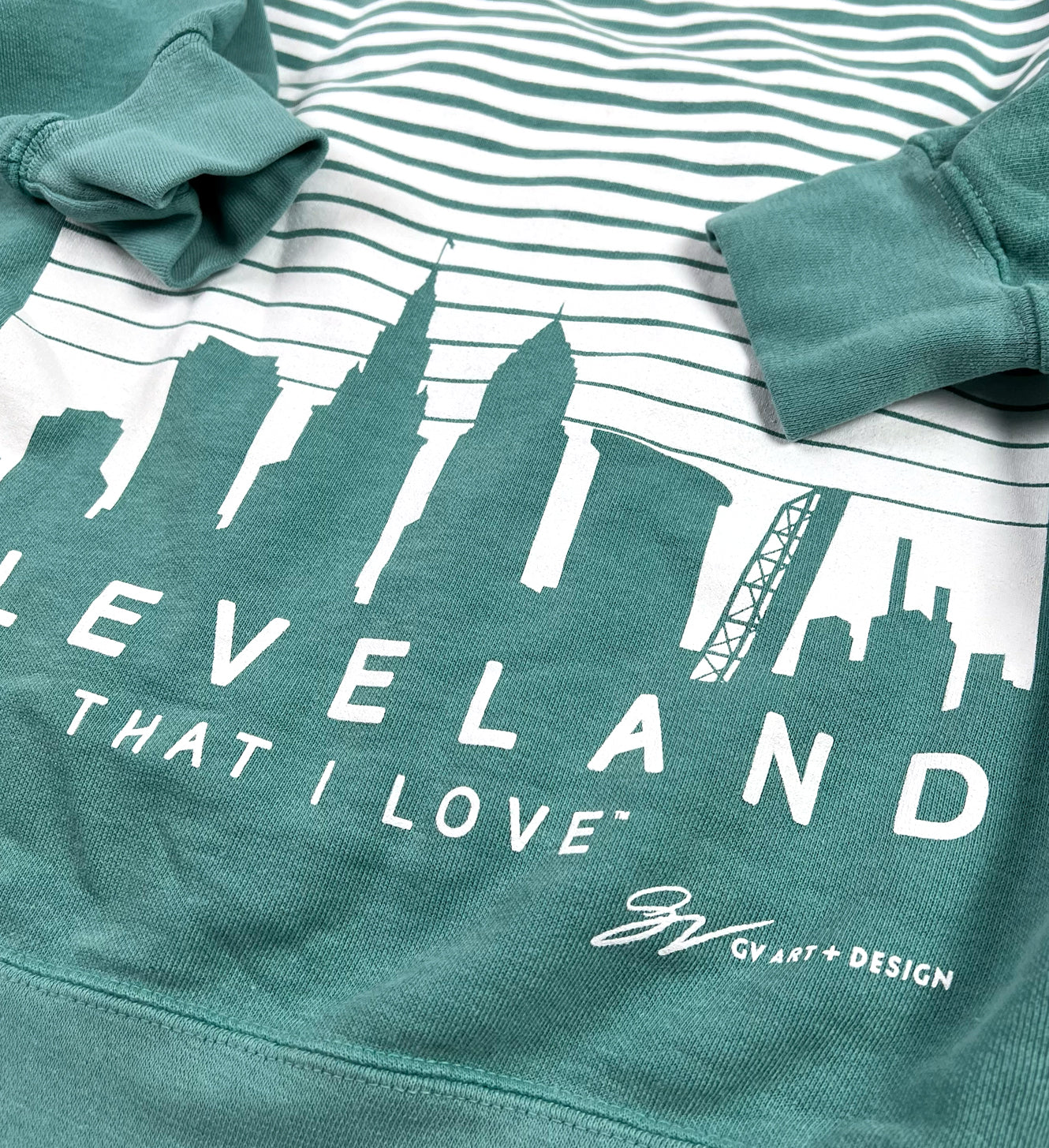 Cleveland Skylines Seafoam Hooded Sweatshirt