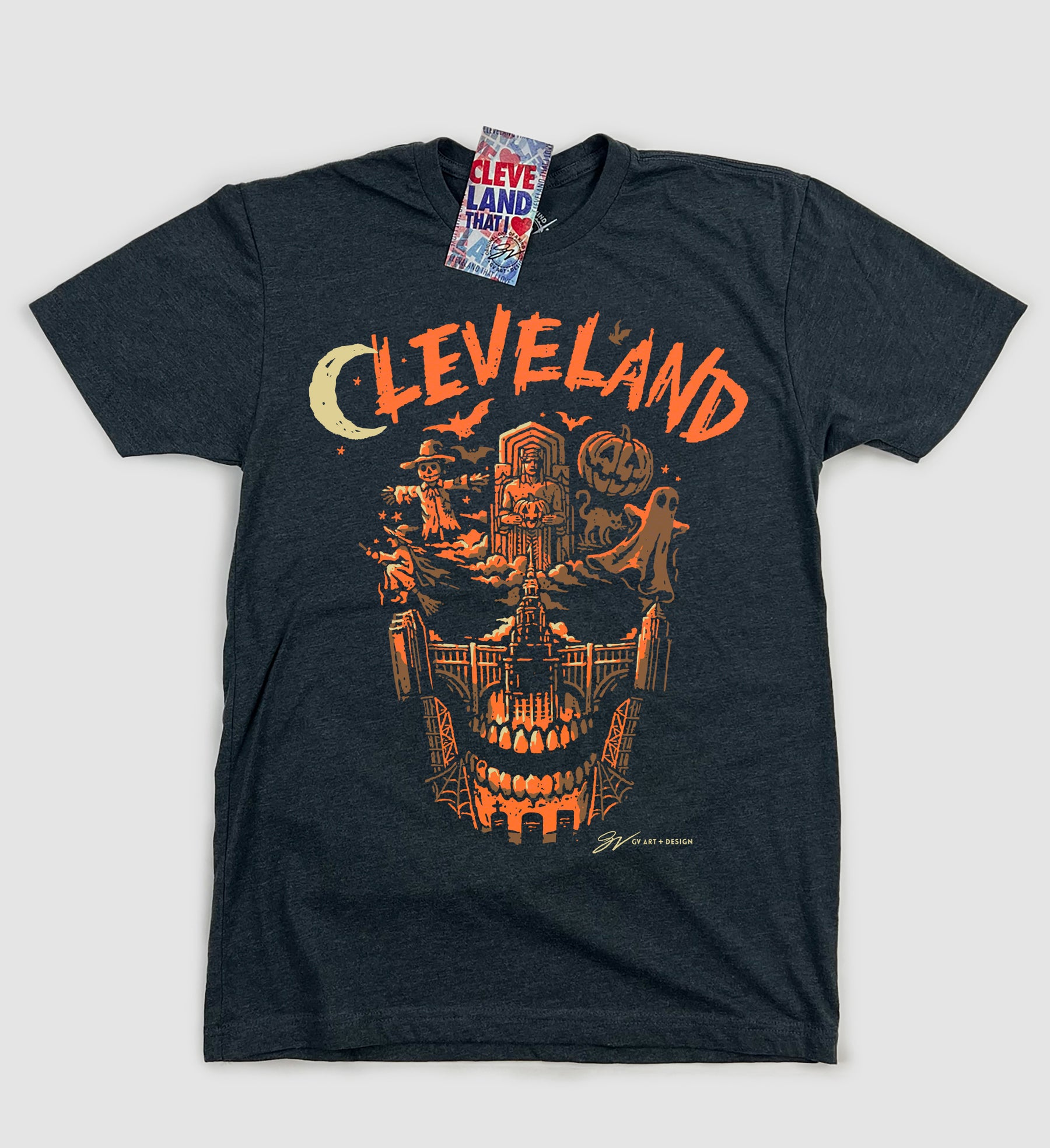 Cleveland Halloween Skull T shirt