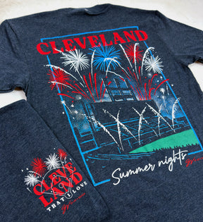 Cleveland Baseball Summer Nights Fireworks T shirt